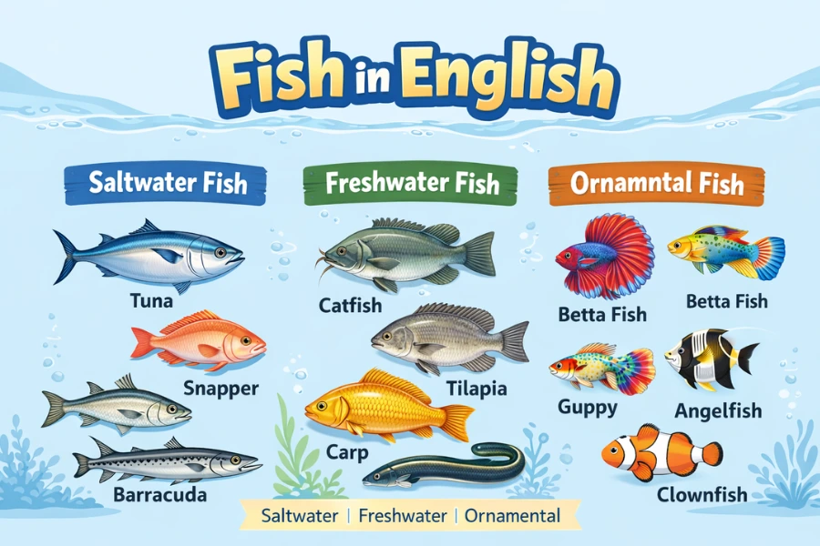 Nama-Nama Ikan dalam Bahasa Inggris dan Artinya