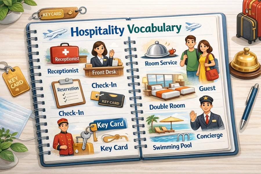 istilah perhotelan dalam bahasa inggris dan artinya