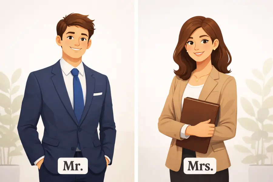 Perbedaan Mr dan Mrs dalam Bahasa Inggris
