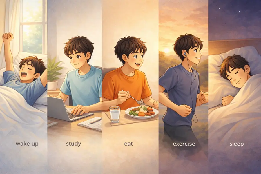 Contoh Daily Activity Bahasa Inggris dengan Arti dan Contoh Kalimat