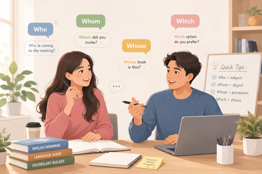 Perbedaan Who, Whom, Whose dan Which dalam Bahasa Inggris