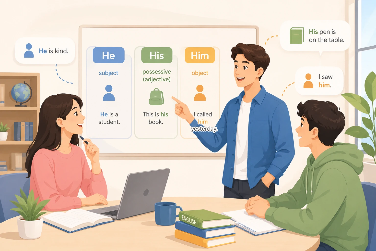 Perbedaan He, His, dan Him dalam Bahasa Inggris dan Contohnya - ENGLISH 1